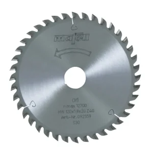 Lama Circolare Mafell 120 x 1,2/1,8 x 20 mm, Z 40, FZ/TR, per tagli di precisione