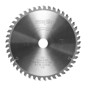 Lama Circolare Mafell KSB-L160 HW, 160 x 1,8 x 20mm, Z46, WZ/FA, Laminate / HPL