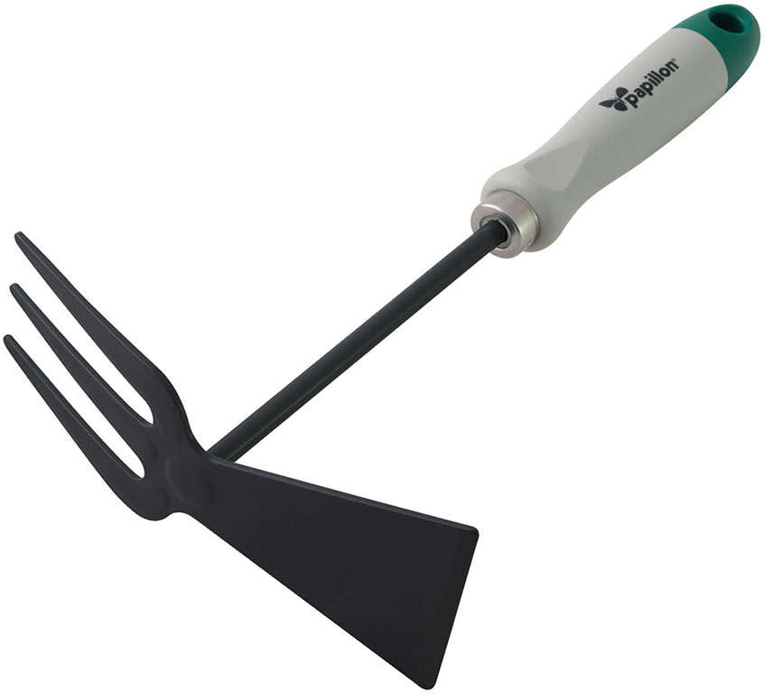 ZAPPETTA QUADRA-TRIDENTE ACCIAIO VERNICIATO MANICO IN PLASTICA - immagine 2