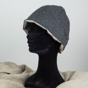 Cappello vichingo in lana foderato in lino